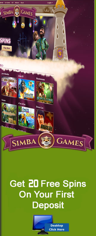 Simba Games Are Offering All New Players 20 Free Spins On Their First Deposit