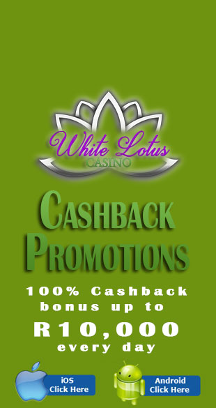 Get a daily cashback bonus at White Lotus Casino