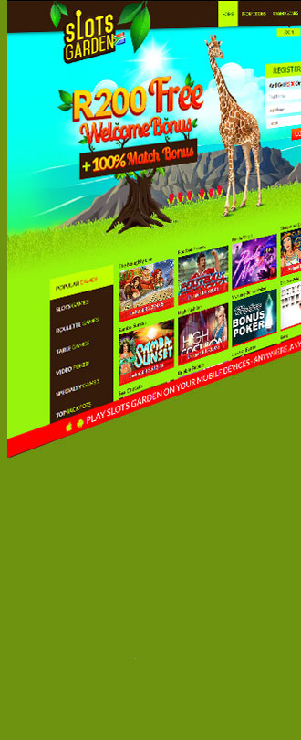 Sign Up At Slots Garden Casino And Start Off With A R200 No Deposit Bonus
