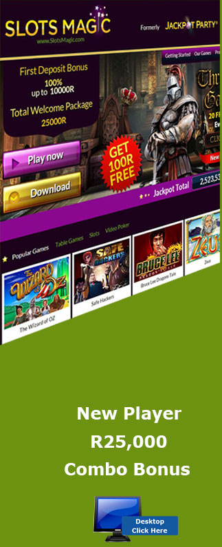 Sign Up At Slots Magic Casino And Qualify For A Massive R25,000 Combo Welcome Bonus