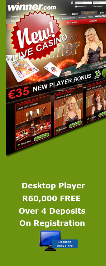 Desktop Player R60,000 Free Over 4 Deposits On Registration At Winner Casino