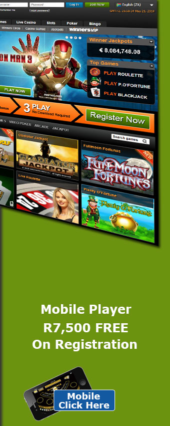 Mobile Players Receive R7,500 Free on Registration At Winner Casino