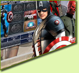 Playtech Marvel Captain America Slot Game Screenshot