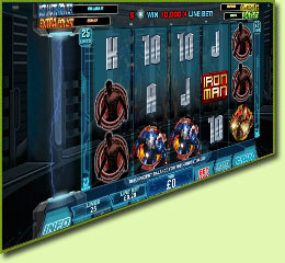 Playtech Marvel Iron Man 3 Slot Game Screenshot