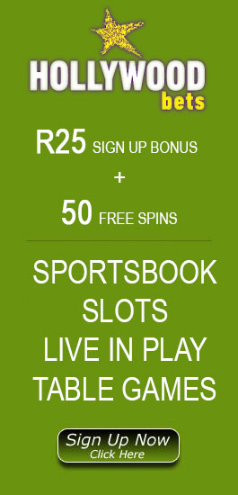 Sign up and free spins bonus at Hollywoodbets