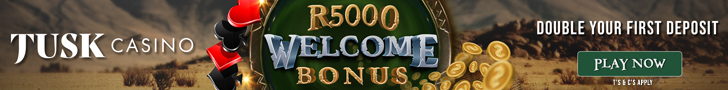 R5000 Welcome BOnus at Tusk Casino