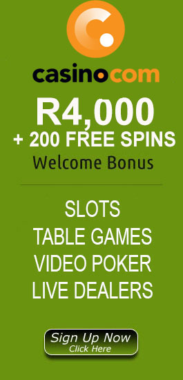 R4,000 + 200 FS Welcome Bonus At Casino.com