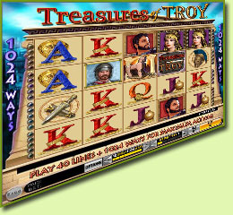 IGT Treasures Of Troy Slot Game Screenshot