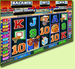 RTG BasketBull Slot Game Screenshot